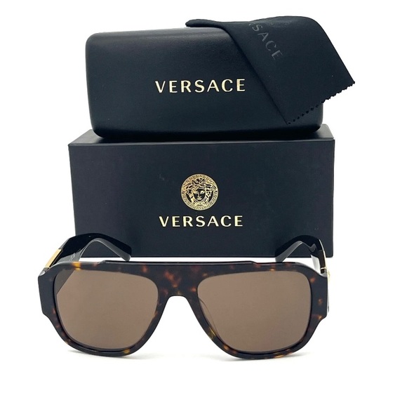 Versace VE4436U 108/73  Havana  / Dark Brown  57mm Sunglasses - Picture 4 of 6